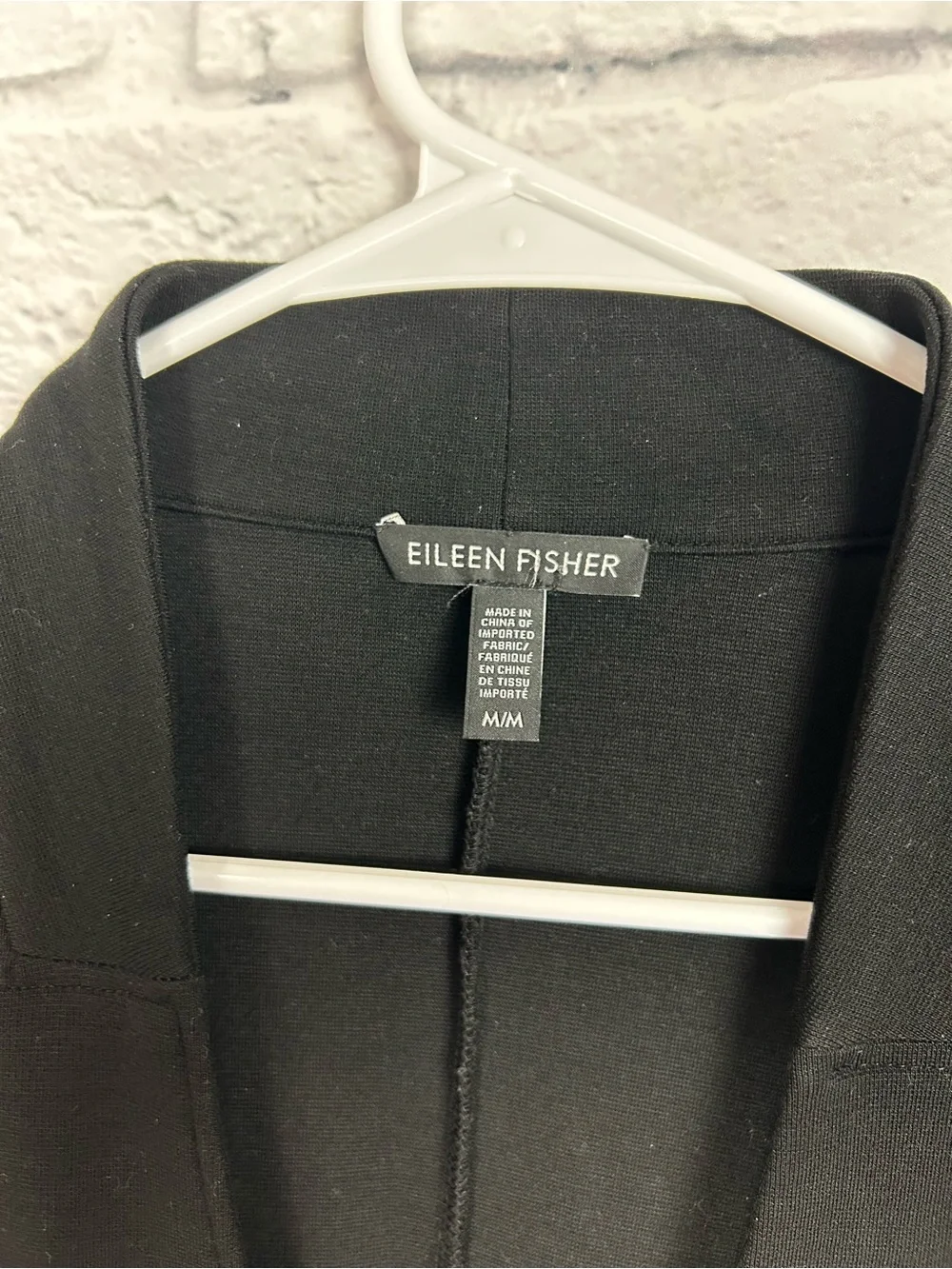Eileen Fisher Black Tencel Lyocell Stretch Knit Blazer Jacket Women’s M